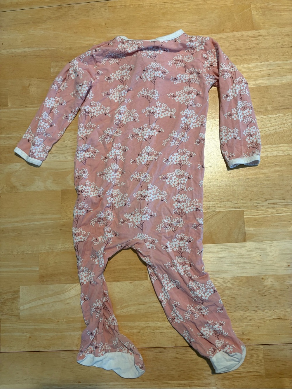 Magnetic Me Cherry Blossom Baby Girl Long Sleeve Footed Sleeper 6-9M
